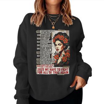 Feminist Protest Activism Rights History Timeline Women Sweatshirt - Thegiftio UK