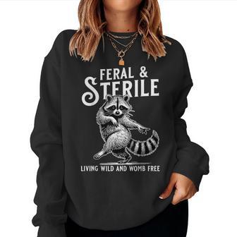 Feral Raccoon Hysterectomy Recovery Women Women Sweatshirt | Seseable CA