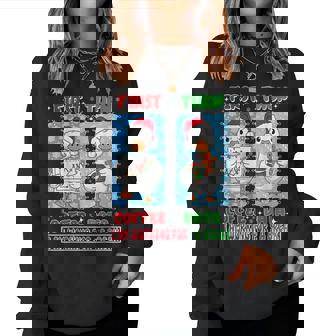 First Coffee Then Data Sped Teacher Working A Break Women Sweatshirt - Monsterry