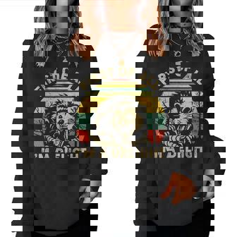 First Of All I'm A Delight Sarcastic Angry Opossum Possum Women Sweatshirt - Monsterry