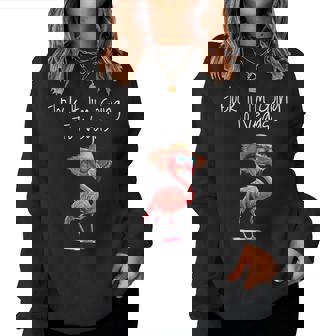 Flock It I'm Going To Vegas Saying Vacation Flamingo Women Sweatshirt - Thegiftio