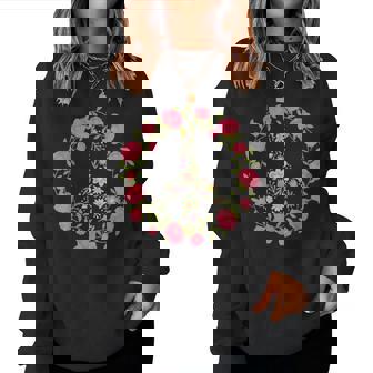 Flower Power Peace Love 60年代 70年代 ヒッピーコスチューム レディーススウェットシャツ - Kawaiitshirt