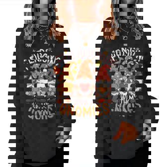 Friendsgiving With My Gnomies Matching Fall Thanksgiving Women Sweatshirt - Thegiftio