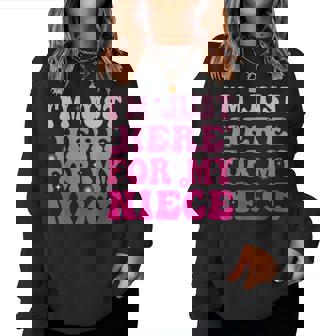 Aunt Life Auntie Groovy I'm Just Here For My Niece Women Sweatshirt - Monsterry