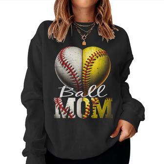 Ball Mom Softball & Baseball Baseball Softball Women Sweatshirt - Thegiftio UK
