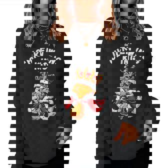 Chicken Wing King Bbq Chicken Wing Graphic Women Sweatshirt - Thegiftio