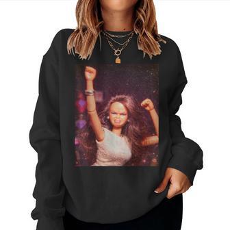 Doll Girl Party Meme Graphic Women Sweatshirt | Seseable CA