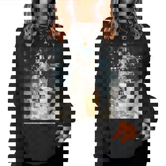 French Bulldog Drinking Iced Coffee Dog Meme Women Sweatshirt - Seseable