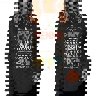 Humor Penny For Your Thoughts Sarcastic Joke Women Women Sweatshirt - Monsterry