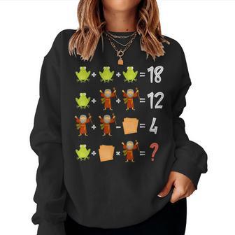 Passover Math Operations Quiz Teacher Student Seder Women Sweatshirt - Thegiftio UK