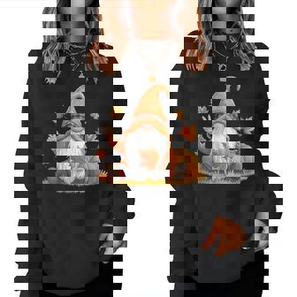 Peace Gnome Halloween Thanksgiving Pumpkin Autumn Fall Women Sweatshirt | Seseable CA