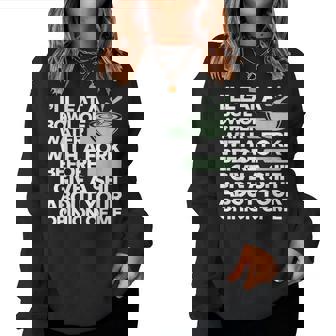 Sarcastic Humor I'll Eat A Bowl Of Water With A Fork Women Sweatshirt - Monsterry