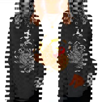 Turkey Bicycle Kick Soccer Thanksgiving Boys Girls Women Sweatshirt | Seseable FR