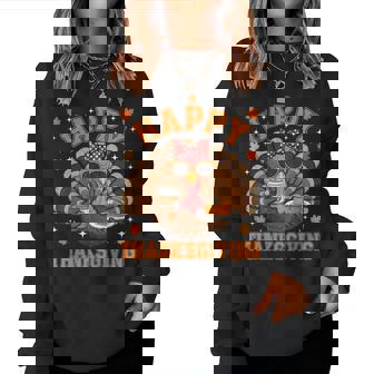 Turkey Drinking Coffee Thanksgiving Bow Girls Women Women Sweatshirt - Thegiftio