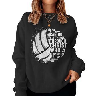 Volleyball Christian For Boys Girls Women Sweatshirt - Thegiftio UK