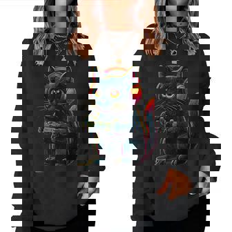 Gamer Cat Video Games Boys N Girls Gaming Women Sweatshirt | Mazezy