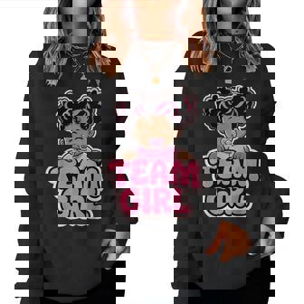 Gender Reveal Party Afro Team Girl Announcement Women Sweatshirt | Mazezy