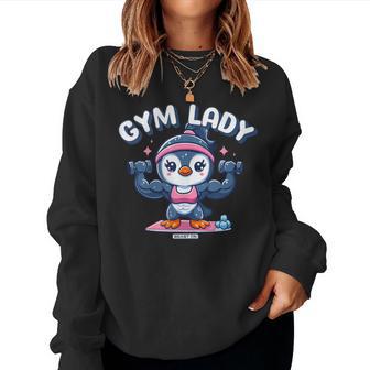Gimnasio Dama Pingüino Divertido Fresco Lindo Es Entrenamientos In Mangas Sudadera Mujer - Regaloses