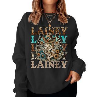 Girl Lainey Name Personalized Name Cowgirl Women Sweatshirt - Seseable