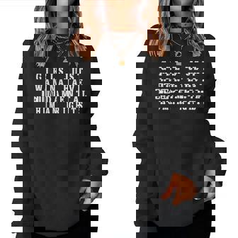 Girls Just Wanna Have 基本的な人権 レディーススウェットシャツ - Kawaiitshirt