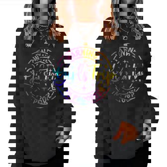 Girls Trip Warning In Progress Besties Trip Summer Vacation Women Sweatshirt - Thegiftio