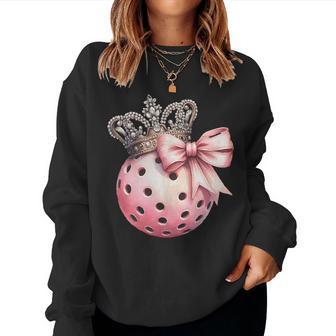 Girly Pickleball Princess Queen Crown For Women Women Sweatshirt - Thegiftio UK