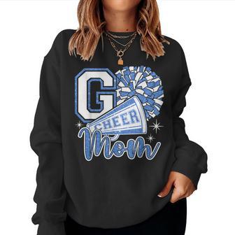 Go Cheer Mom Mama Sport Cheerleader Cheerleading Blue Women Sweatshirt | Mazezy