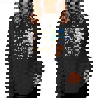 Grandma Can Bearly Wait Bear Gender Neutral Boy Baby Shower Women Sweatshirt - Thegiftio