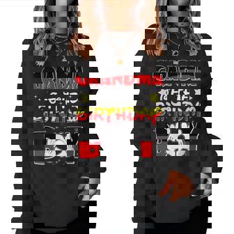 Grandma Of The Birthday Boy Matching Grandson Family Women Sweatshirt - Monsterry