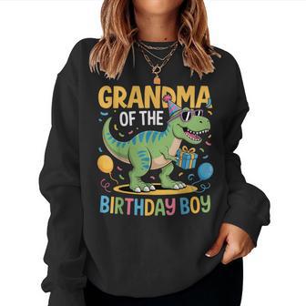 Grandma Of The Birthday Party Outfit Dinosaur Squad Grandma Women Sweatshirt - Thegiftio UK