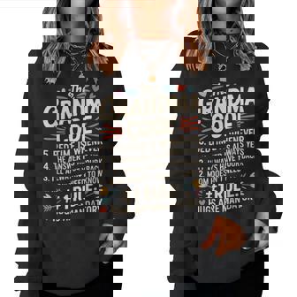 The Grandma Code Mother’S Day For Grandparents Women Sweatshirt | Seseable UK