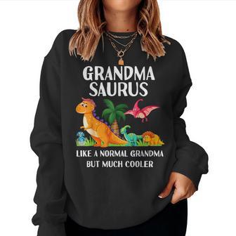 Grandmasaurus Grandma Saurus Dinosaur Family Matching Women Sweatshirt - Thegiftio UK