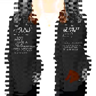 Granny Grandma Definition Grandmother Women Sweatshirt | Mazezy