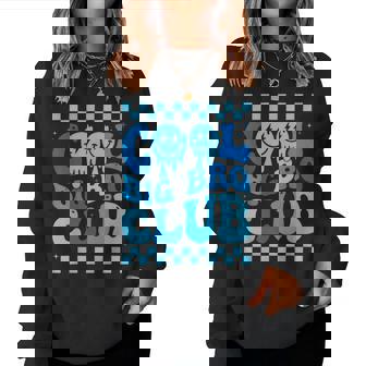 Groovy Cool Big Bro Club Retro Brother Matching Family Women Sweatshirt | Seseable CA