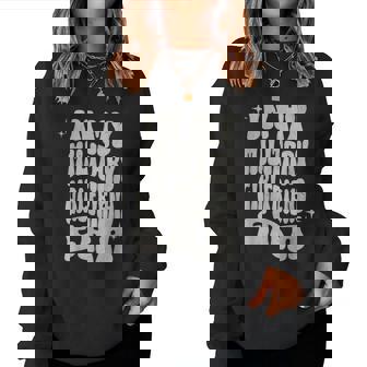 Groovy In My Military Girlfriend Era Deployment Women Sweatshirt - Thegiftio