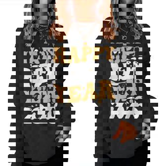 Groovy Retro Happy New Year 2026 Matching Family Party Women Sweatshirt | Seseable CA