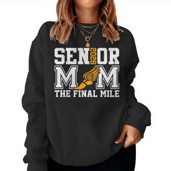 Groovy Senior Mom The Final Mile Cross Country Class Of 2026 Women Sweatshirt - Thegiftio UK