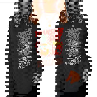 Groovy Transfer Day Sticky Vibes Ivf Couple Embryo Women Sweatshirt | Mazezy