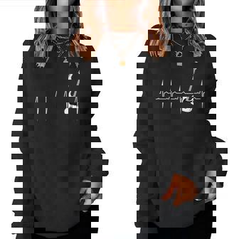 Guitarist Musicien E Guitare Rythme Cardiaque Sweat-shirt pour femme - Cadeauxyz