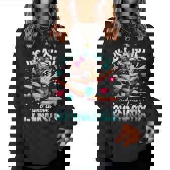 Gymnast Cute Just A Girl Who Loves Gymnastics Women Sweatshirt - Thegiftio