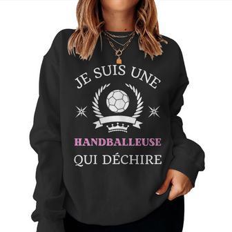 Handballeuse Qui Dechire Humour Handball Drole Sweat-shirt pour femme - Cadeauxyz