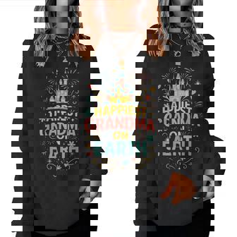 Happiest Grandma On Earth Grandmother Mother's Day Women Sweatshirt - Monsterry