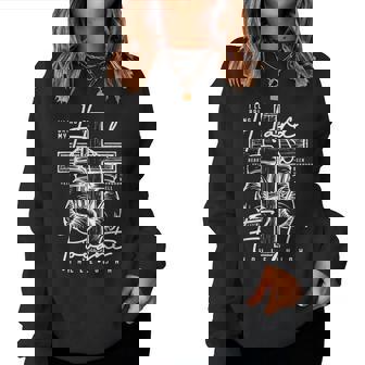 Hard Fought Hallelujah Trending Jesus Faith Christian Cross Women Sweatshirt - Seseable