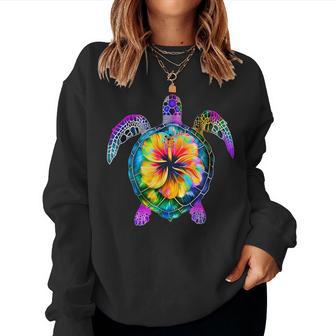Hawaiian Tie Dye Sea Turtle Cute Hawaii For And Women Women Sweatshirt - Thegiftio