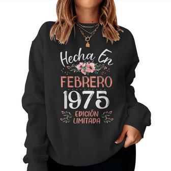 Hecha En Febrero 1975 Regalo 51 Años Cumpleaños Sudadera Mujer - Regaloses