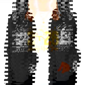 Hello 2026 Happy New Year 2026 Snowman Leopard Girls Women Sweatshirt | Seseable CA