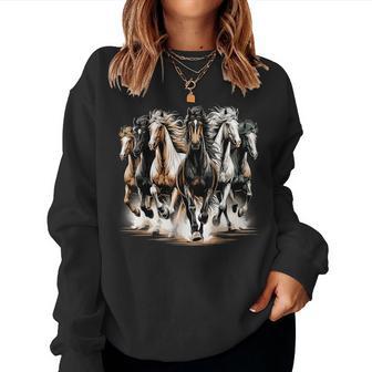 Horses Riding Cute Horse Lover Women Sweatshirt - Thegiftio UK