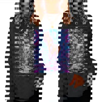 Hot Girl On 男性用 レトロフューチャリズム ピンナップガール 4 レディーススウェットシャツ - Kawaiitshirt