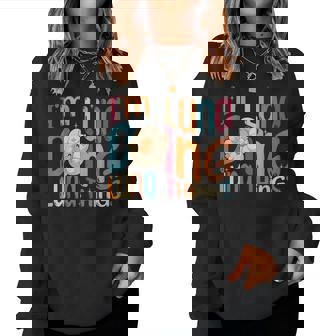 I'm Luna Doing Luna Things Groovy Retro Luna レディーススウェットシャツ - Kawaiitshirt