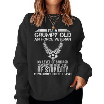 I'm A Grumpy Old Air Force Veteran For Or Women Women Sweatshirt - Thegiftio